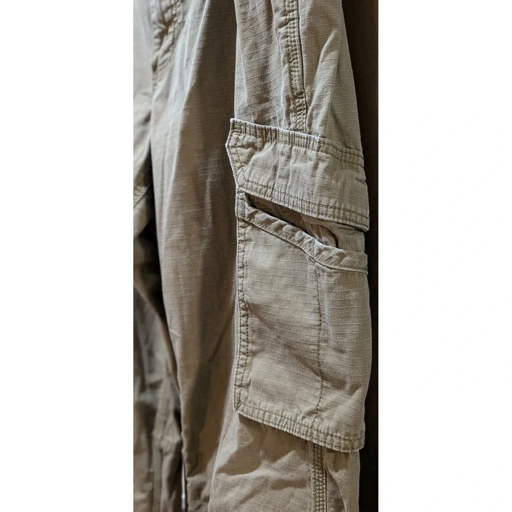 Carhartt Force Relaxed Fit Ripstop Cargo Work Pants Men 38 x 32 Tan Heavy Cotton